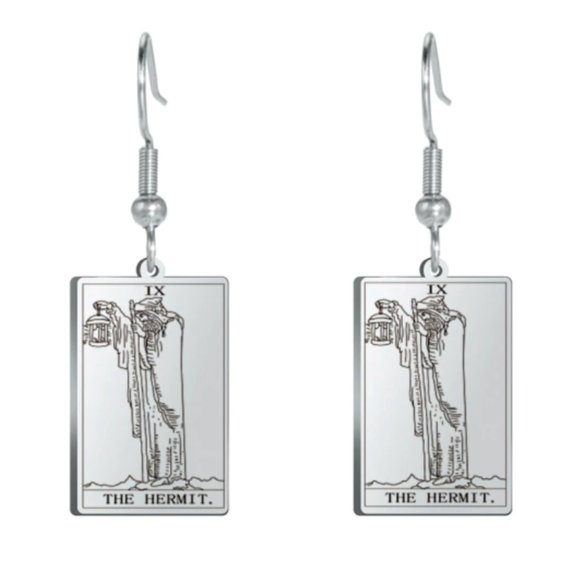 Tarot Card "The Hermit" Earings - Picture 1 of 4